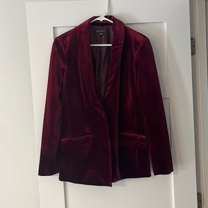 INC Velvet Blazer, Deep Maroon, size Medium